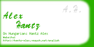 alex hantz business card